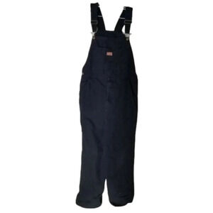 Vintage Buckeye Bib Cotton Work Overalls Black Tall  36